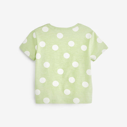 Baby Girl Print Pattern Short Sleeve Fashion Cute T-Shirt