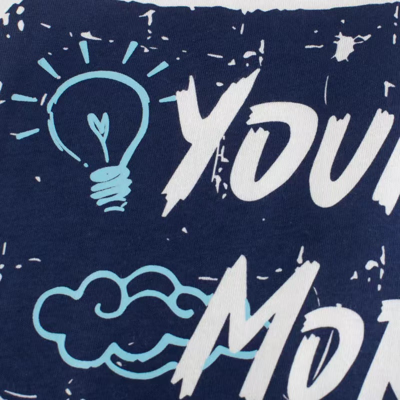 Baby Boy Letter Print Round Neck Short Sleeve Cotton Design Section Children’s Tops In Summer, MyKids-USA®, Baby & Toddler Tops, MyKids-USA -  -  -  -  -  -  - 