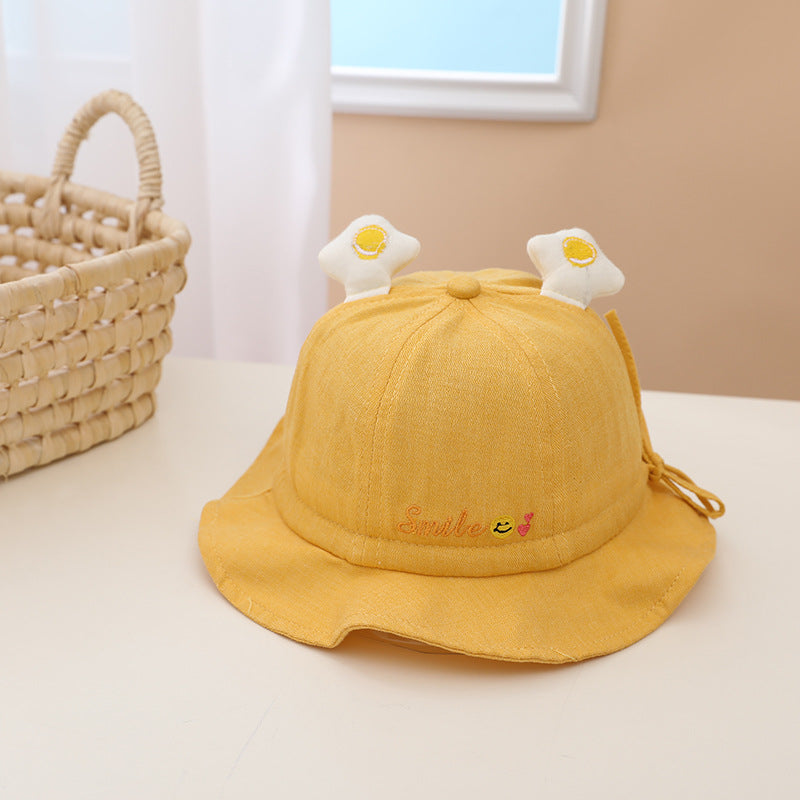 Baby Embroidered Pattern Sunshade Bucket Hats My Kids-USA