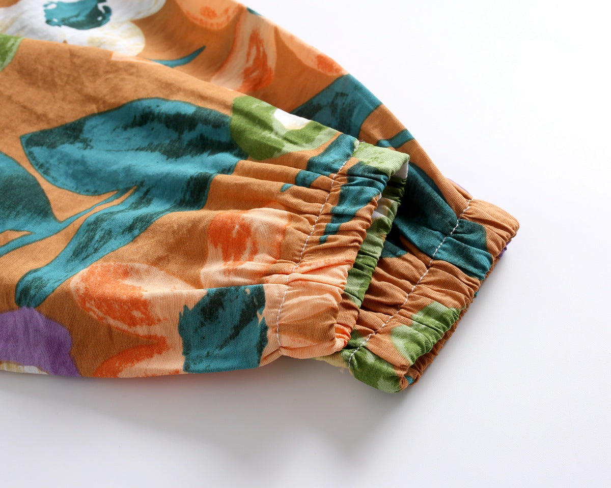 Baby Girl Floral Print O-Neck T-Shirt Combo Trousers Sets, MyKids-USA®, Baby & Toddler Outerwear, MyKids-USA -  -  -  -  -  -  - 