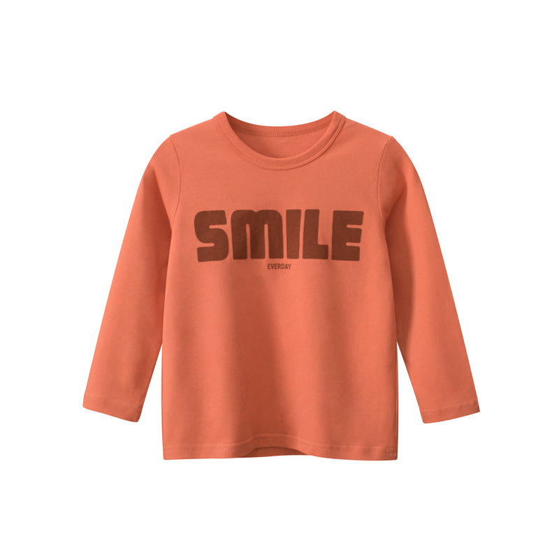 Baby Girl Lettern Graphic Long Sleeve Soft Cotton Shirt My Kids-USA