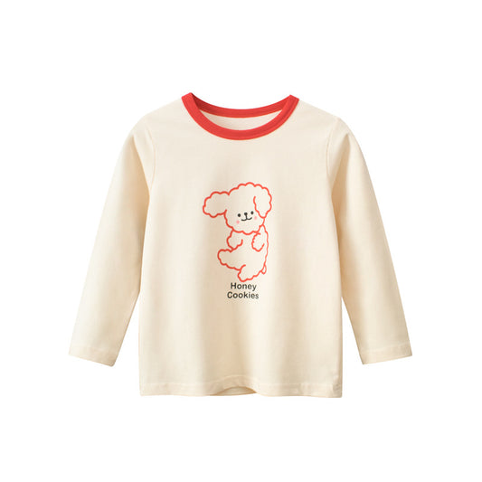 Baby Cute Bear Pattern Comfortable Cotton Long Sleeve Shirt