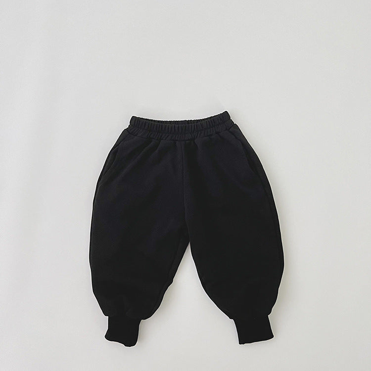 Baby Solid Color Sport Style Cotton Quality Trousers My Kids-USA