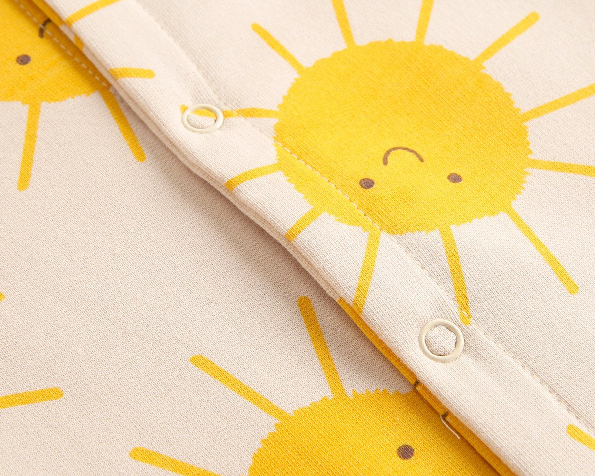 Baby Cartoon Sun Pattern Snap Button Long Sleeved Romper In Spring & Autumn My Kids-USA