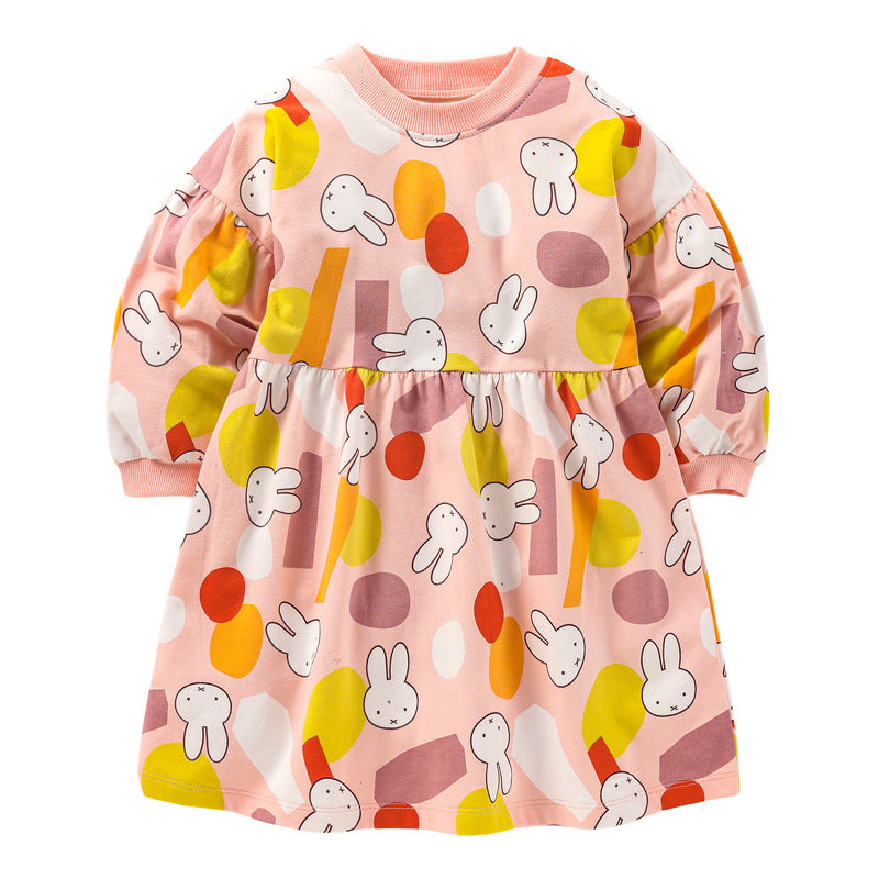 Baby Girl Bunny & Camouflage Long Sleeve Dress My Kids-USA