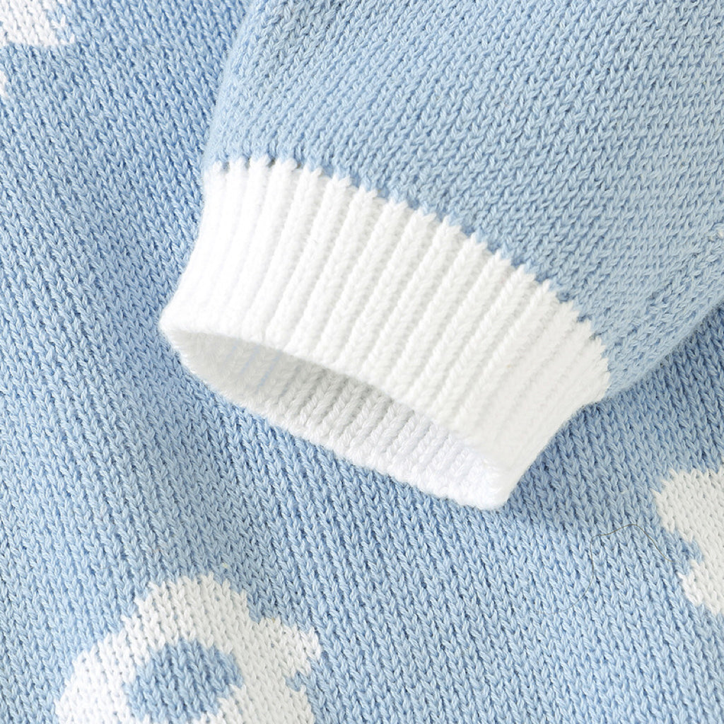 Baby Girl Floral Pattern Big Ruffle Collar Knit Cute Onesies, MyKids-USA®, Baby & Toddler Outfits, MyKids-USA -  -  -  -  -  -  - 