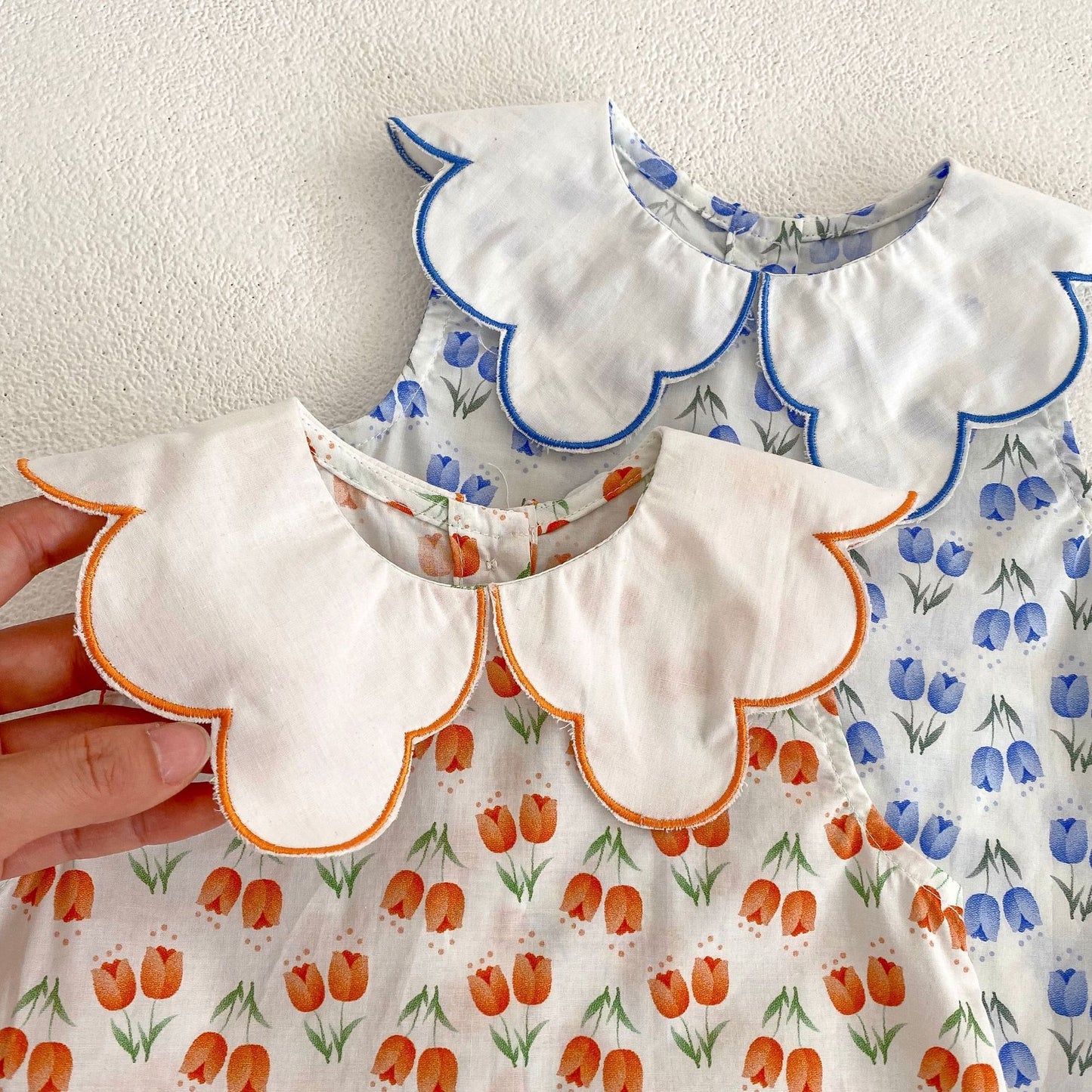 Baby Girl Floral Pattern Ruffle Neck Shirt Combo Shorts Sets