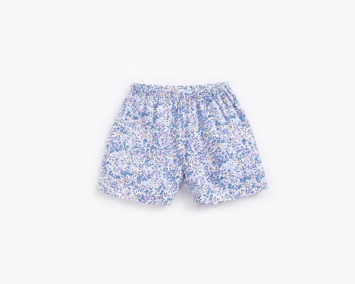 Baby Floral Print Belt Design Short-Sleeved Tops Combo Shorts Japanese Sets Pajamas My Kids-USA