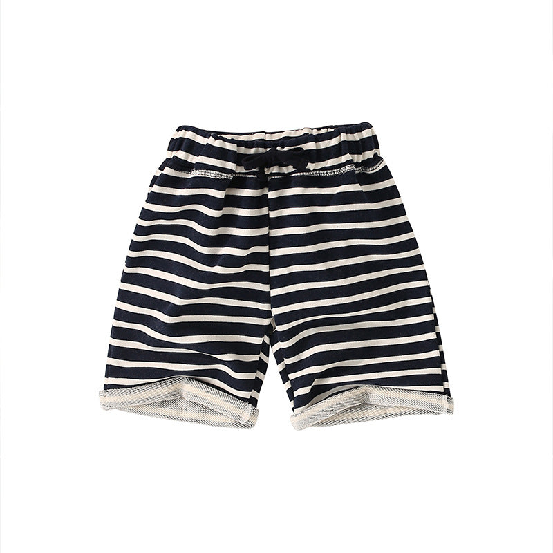 Baby Boy Striped Pattern Loose Casual Shorts