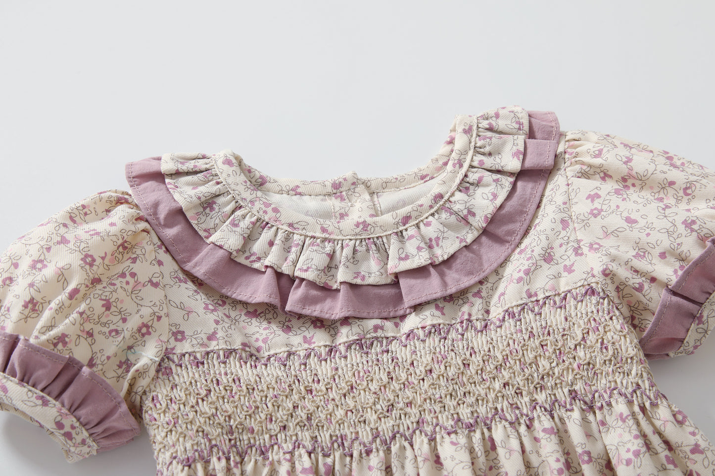 Baby Girls Floral Print Doll Collar Onesie With Headband In Summer, MyKids-USA®, Baby One-Pieces, MyKids-USA -  -  -  -  -  -  - 