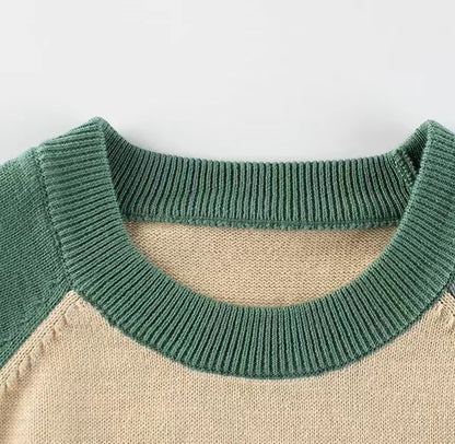 Suéter de punto de calidad con diseño a juego de colores para bebé niño 