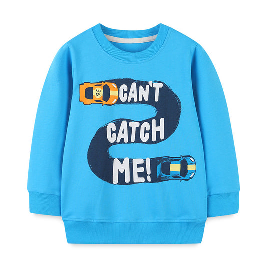 Baby Boy Cartoon Graphic Long Sleeve Quality Cotton Hoodie, MyKids-USA®, Baby & Toddler Outerwear, MyKids-USA - Size/Age - 90 (12-24M) - Color - Blue -  -  - JM2209022238-A
