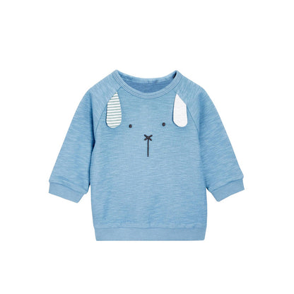 Baby Boy Embroidered Pattern O-Neck Soft Cotton Quality Hoodies