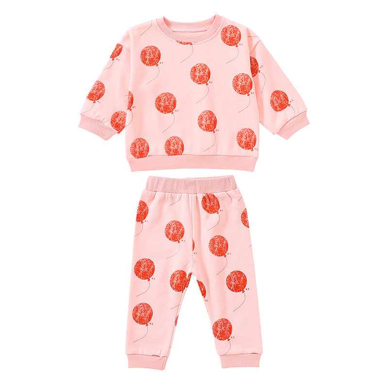 Baby Cute Print Pattern Long Sleeve Small Flesh Style Sets My Kids-USA