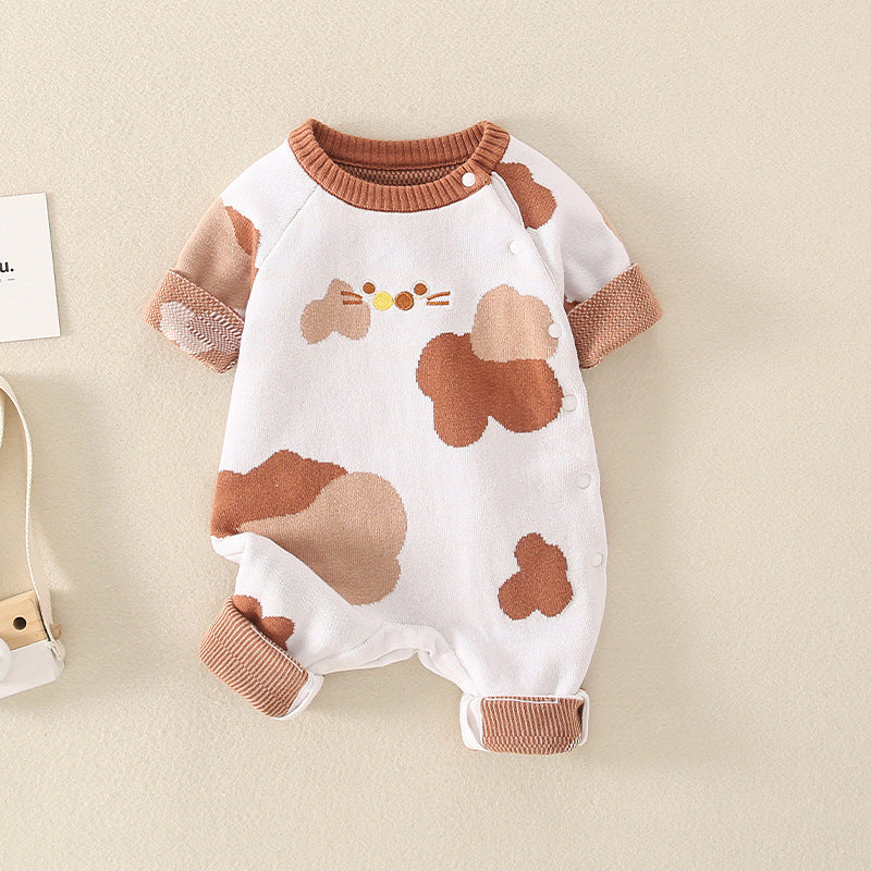 Mono de moda de diseño tejido a mano de calidad gráfica de dibujos animados de bebé 