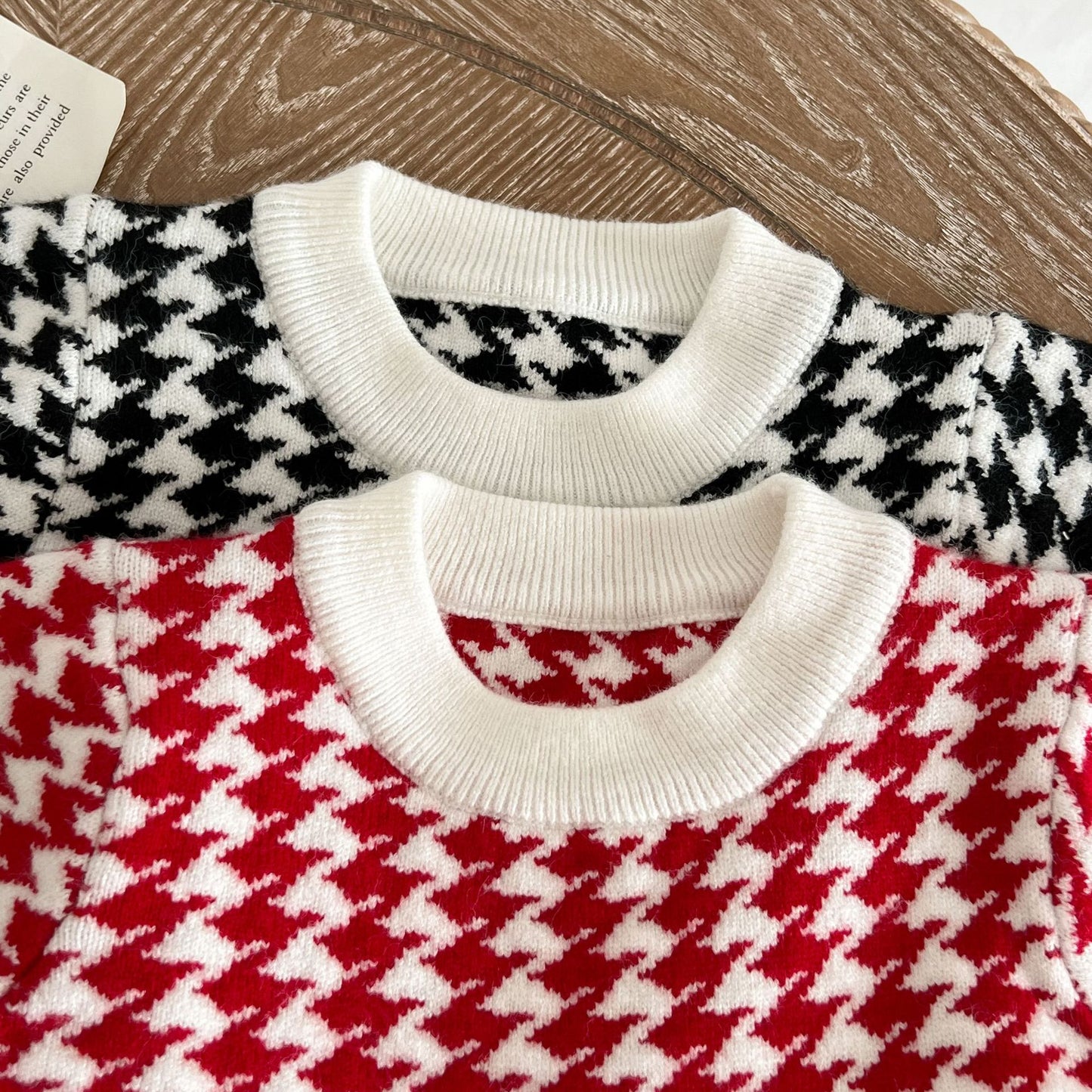 Baby Girl Hounds tooth Pattern Loose Long Sleeve Thickened Dress, MyKids-USA®, Baby & Toddler Dresses, MyKids-USA -  -  -  -  -  -  - 