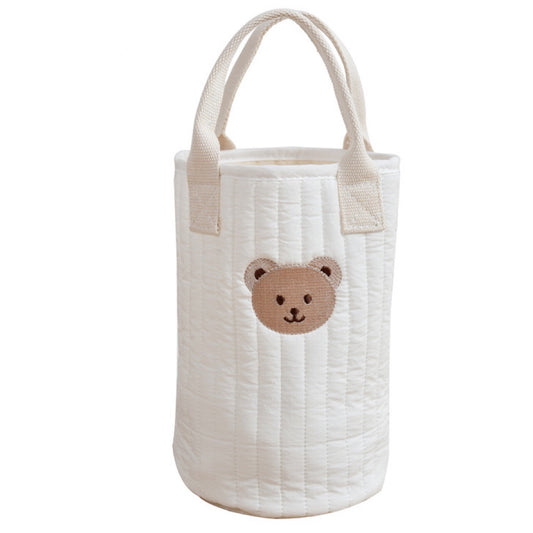 Baby Embroidered Pattern Baby Bottle Storage Mommy Handbag With Compartment, MyKids-USA®, Handbags, MyKids-USA - Size/Age - Average Size (0-12Y） - Color - Brown -  -  - JM2204301248-F.