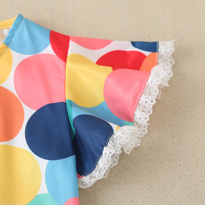 Baby Colorful Polka Dot Pattern Butterfly Sleeves Cute Dress, MyKids-USA®, Baby & Toddler Dresses, MyKids-USA -  -  -  -  -  -  - 