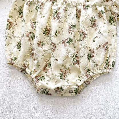 Baby Girl Floral Print Spring Outfit Onesies