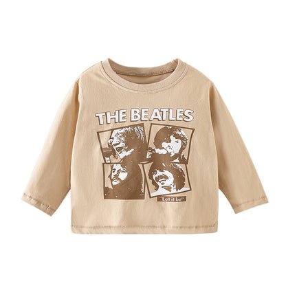 Baby Boy And Girl Print Pattern Long Sleeve Western Style Shirt My Kids-USA
