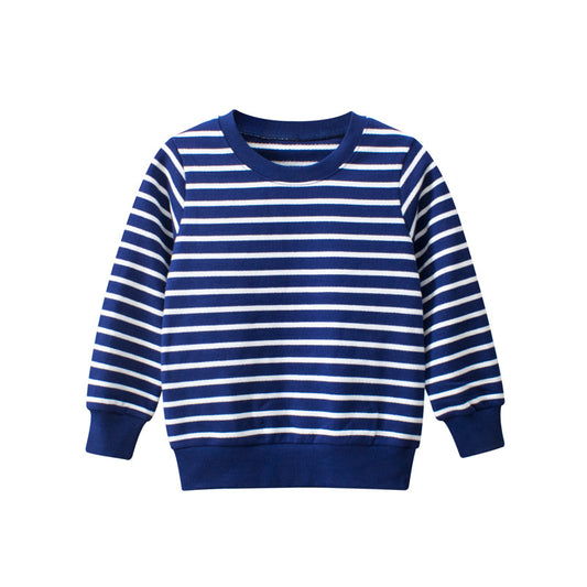 Baby Boy And Girl Striped Pattern Long Sleeve Hoodie