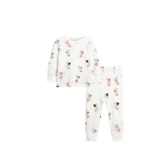 Baby Girl All Over Elk Print Pattern Casual Shirt Combo Pants Sets