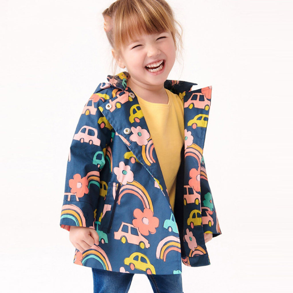Baby Girl Floral Graphic Zipper Front Design Fashion WIndbreaker Jacket
