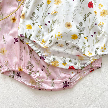 Baby Girl Floral Print Long-Sleeved Qipao Stylish Onesies
