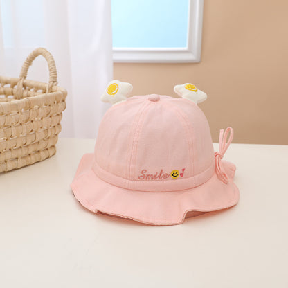 Baby Embroidered Pattern Sunshade Bucket Hats My Kids-USA