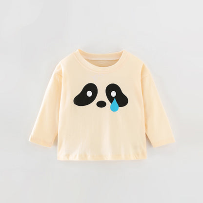 Baby Cute Pattern Solid Color Long Sleeve Spring Autumn Shirt