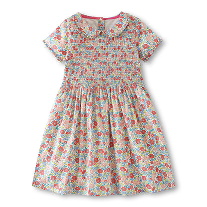 Girl Kids Doll Collar Sleeveless Dress In Summer Outfit Wearing My Kids-USA