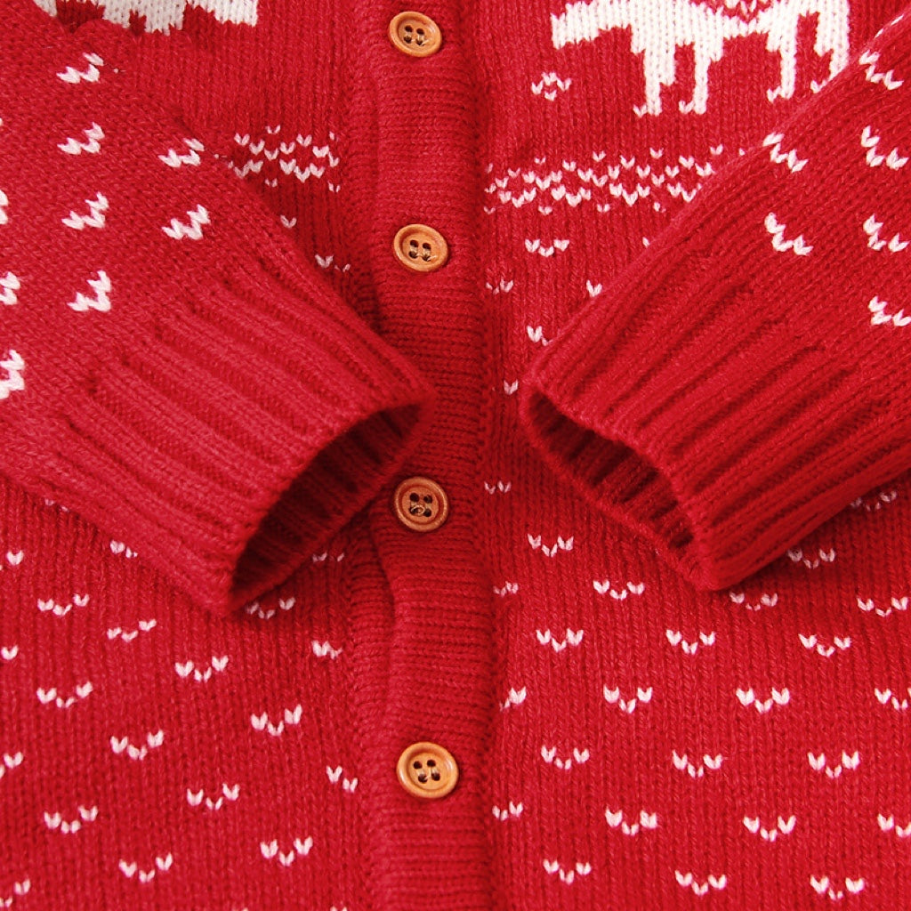 Baby Christmas Giraffe Pattern Hot Selling Style Knitted Romper My Kids-USA