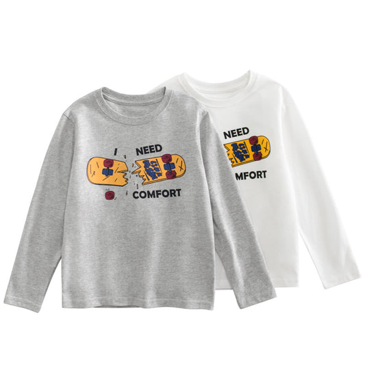 Baby Boy And Girl Print Pattern Autumn New Style Tops