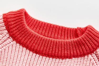 Baby Rainbow Pattern Pullover Long Sleeve Knitwear Sweater