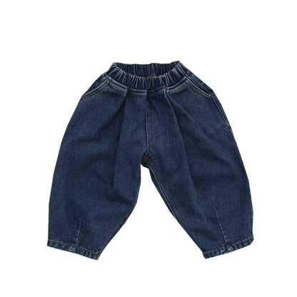 Bébé Demin Bleu Loose Quality Fashion Printemps Automne Pantalon 