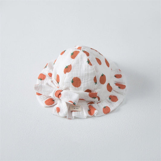 Baby Printed Pattern Bow Belt Decoration Lace Design Hats, MyKids-USA®, Hat, MyKids-USA - Size/Age - S (0-1Y) - Color - Red -  -  - JM2204222009-A.