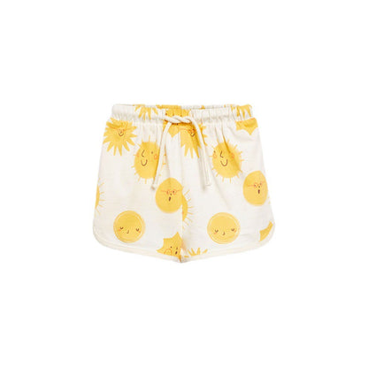 Baby Girl Print Pattern Solid Color Breathable Cotton Shorts