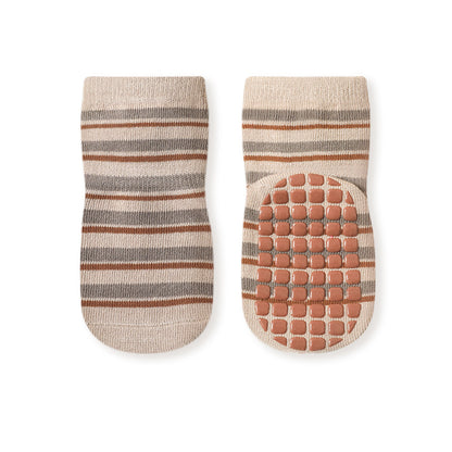 Baby Cartoon Graphic Non-Slip Floor Socks In Autumn, MyKids-USA®, Socks, MyKids-USA - Size/Age - S (0-1Y) - Color - Khaki -  -  - JM2212211340-C