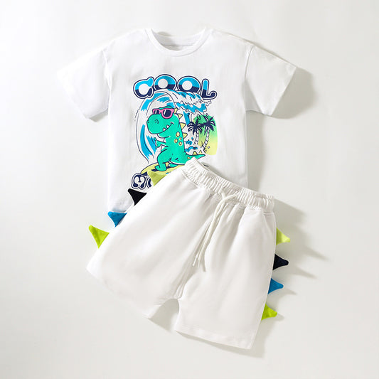 Baby Boy Dinosaur Pattern Short Sleeve T-Shirt Clothing Sets
