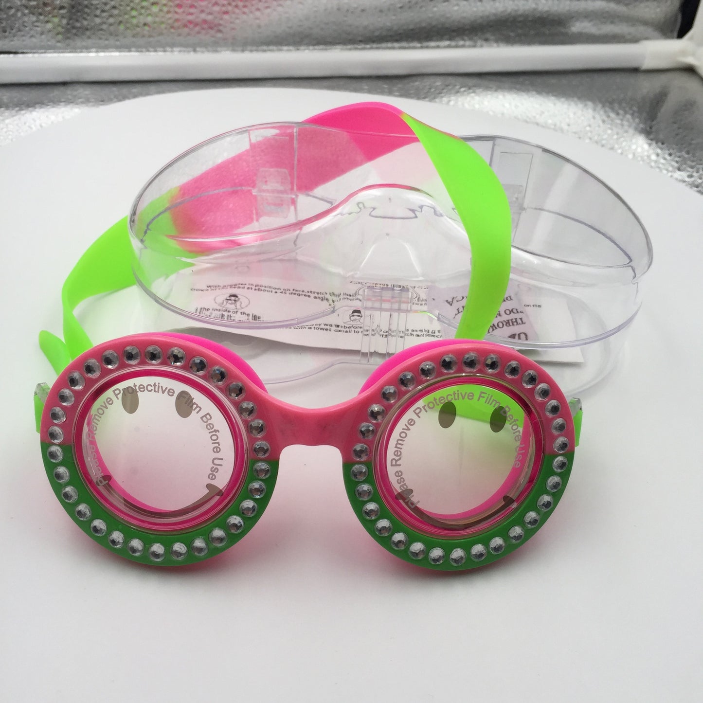 Children Kids Girls Cartoon Waterproof And Anti-Fog Swim Goggles