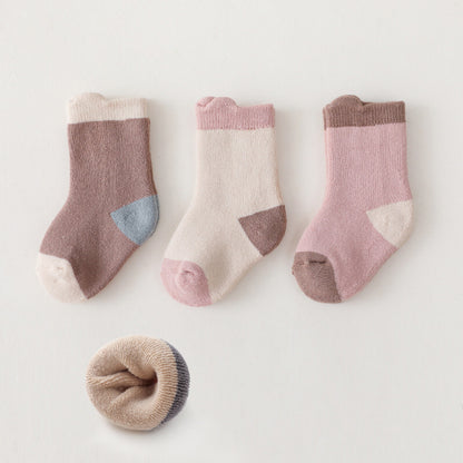 Baby Cartoon Print Pattern Thickened Soft Cotton Socks