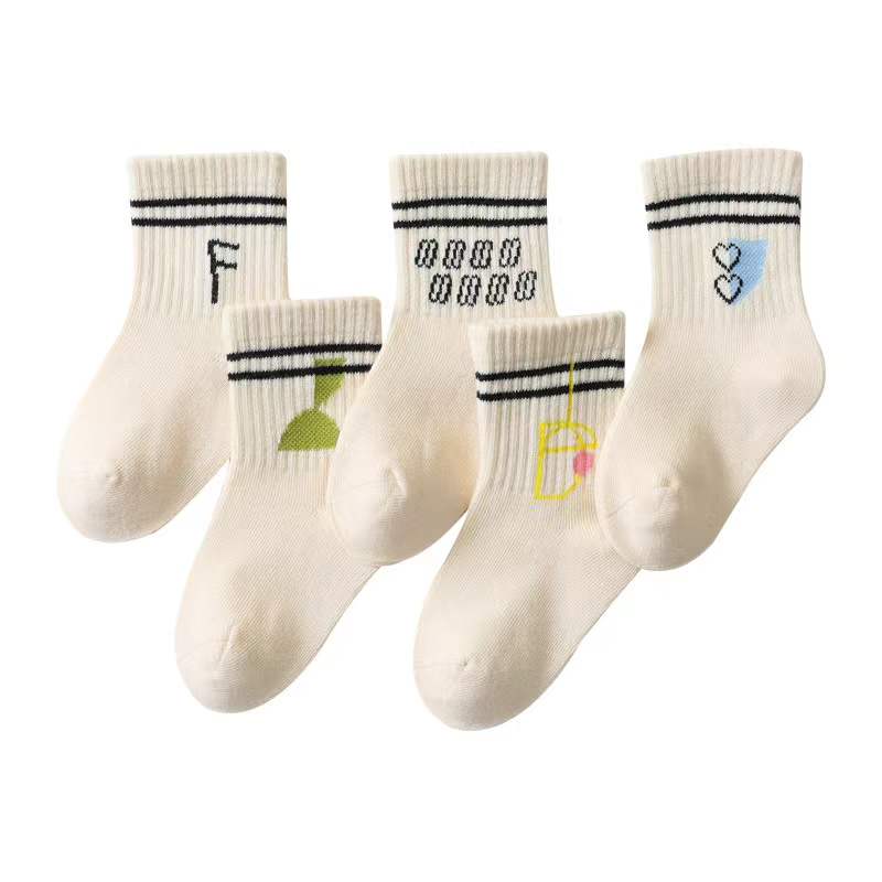 Baby Unisex Letter Sport Sweat Cotton Socks
