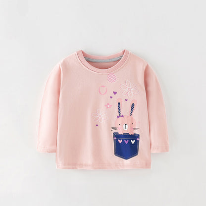 Baby Girl Cartoon Bunny Print New Style Shirt My Kids-USA
