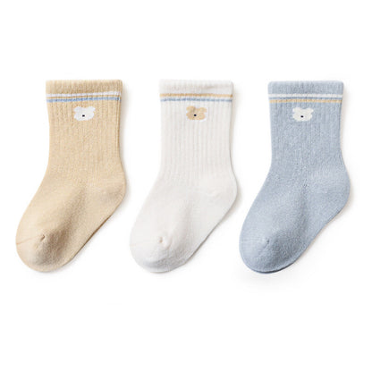 Baby Cute Print Pattern Mid-Tube Cotton Socks In Spring Autumn