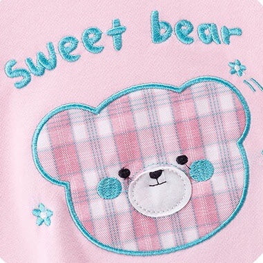 Baby Cartoon Bear Patched Graphic Kids Valentine’ Day Clothes Pullover Hoodies My Kids-USA