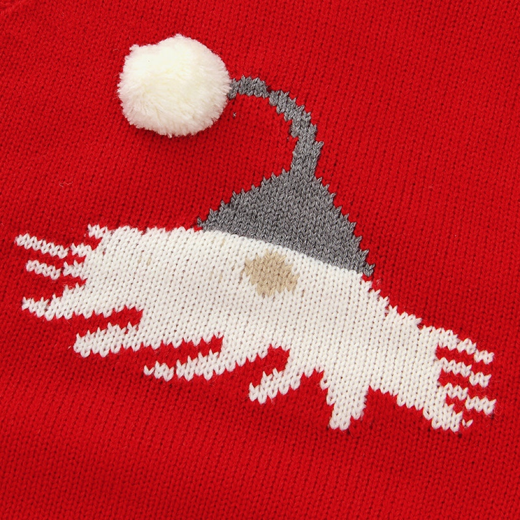 Baby Christmas Hat Pattern Strappy Design Knitted Triangle Onesies My Kids-USA