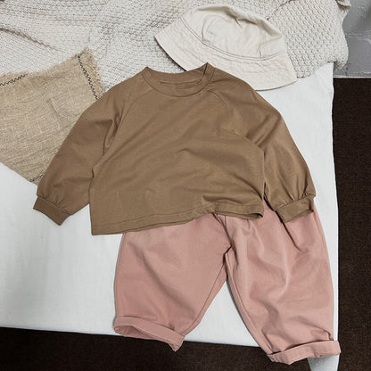 Baby Solid Color Long Sleeve Basic Quality Shirt