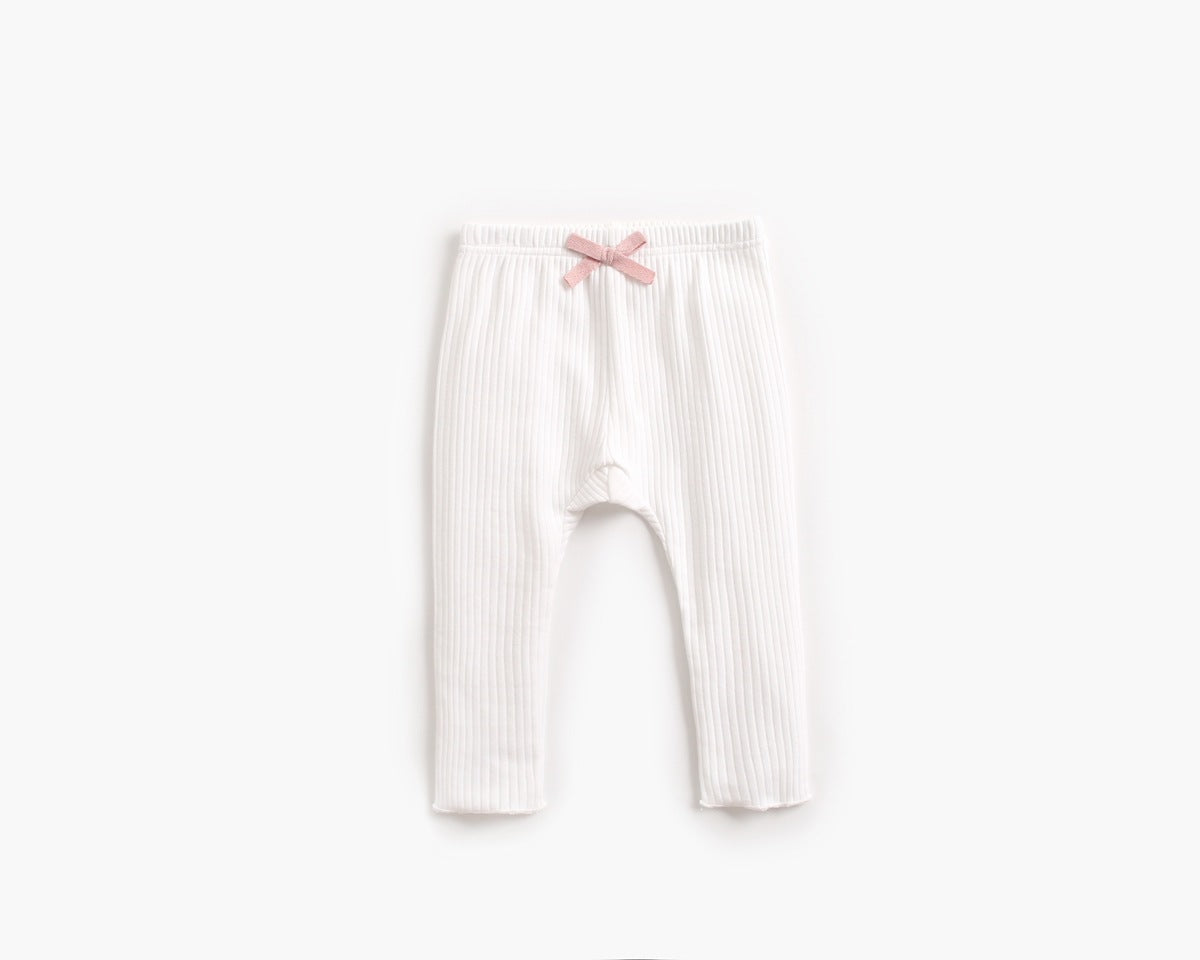 Baby Girl Solid Color Pants Leggings With Bow Decoration, MyKids-USA®, Baby & Toddler Bottoms, MyKids-USA -  -  -  -  -  -  - 