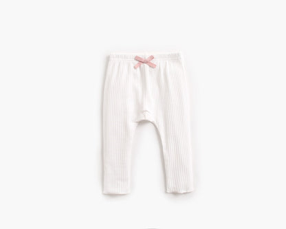 Baby Girl Solid Color Pants Leggings With Bow Decoration, MyKids-USA®, Baby & Toddler Bottoms, MyKids-USA -  -  -  -  -  -  - 