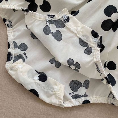 Baby Girl Flower Pattern Doll Neck Princess Onesies, MyKids-USA®, Baby One-Pieces, MyKids-USA -  -  -  -  -  -  - 